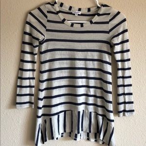 🎀 3/$25 Splendid | Striped Peplum Top